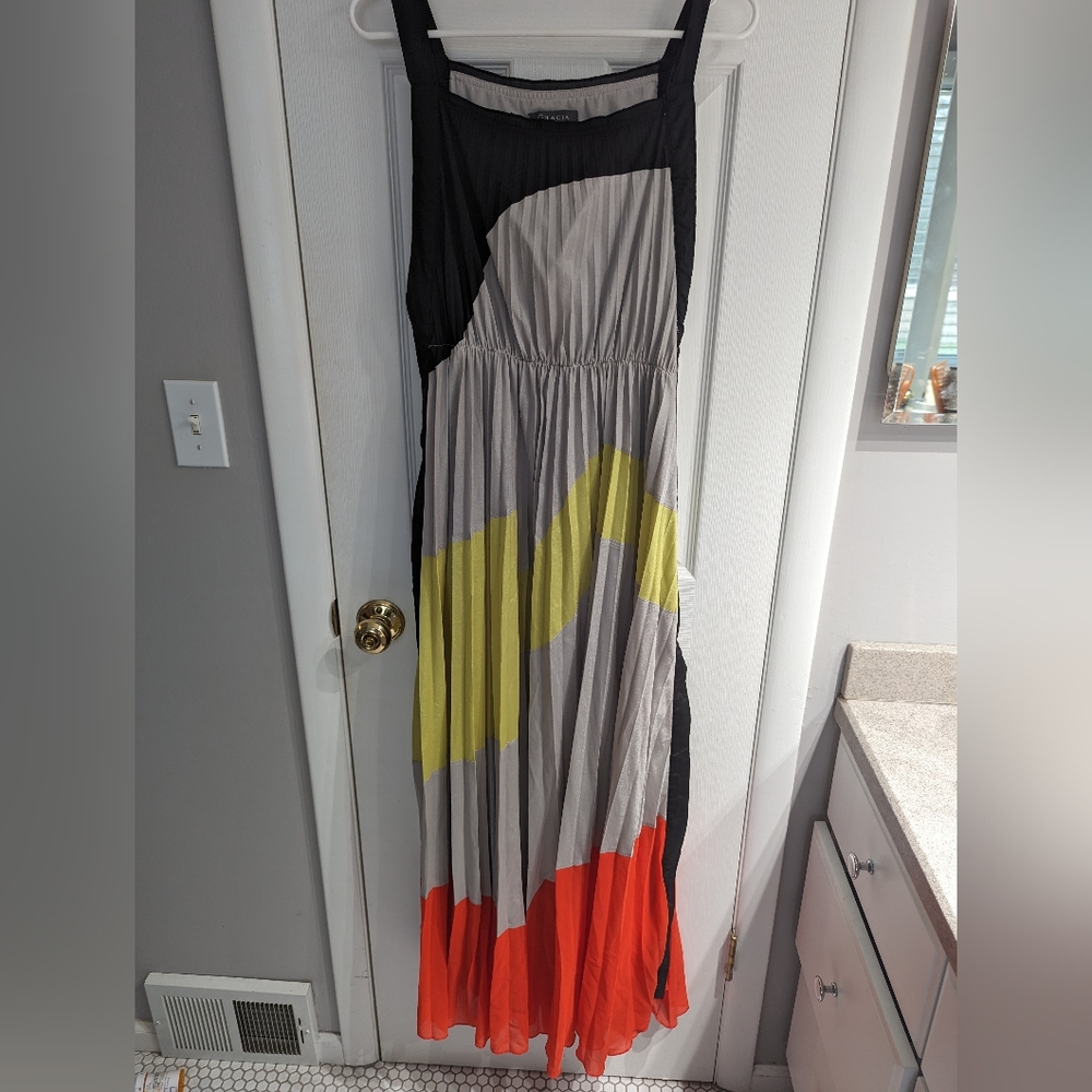 Color Block Maxi Dress